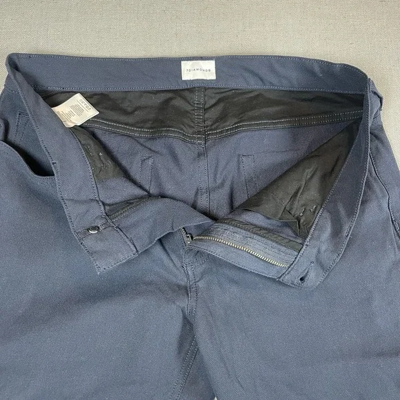 7 Diamonds Baron 5 Pocket Pants Mens Size 34x30 Navy Blue Straight Fit Stretch - Picture 4 of 11